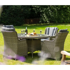 Wentworth High Back Comfort Dining Set - 4 Seater